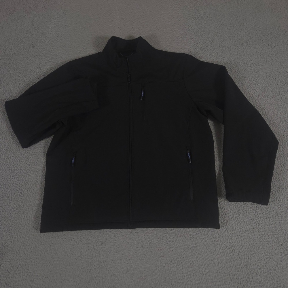 Hawke & Co Jacket Mens XL Black Performance Softshell Dynamic Sport Fiber Zip